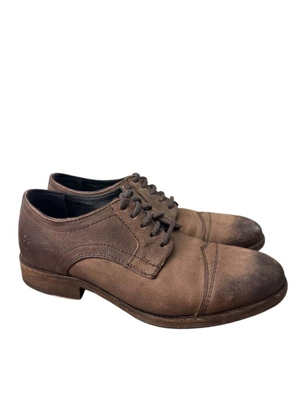 Frye Vintage Cap Toe Oxford Brown Leather Men size 9.5